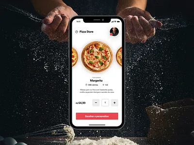 Pizza Store app app design clean creative design designinspiration food inspiration interface ui ux