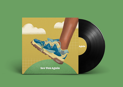 See You Again - Tyler the Creator Vinyl Record Cover Art branding graphicdesign illustration see you again sneaker tyler the creator typography vinyl cover