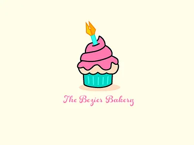 THE BEZIER BAKERY design illustration logo