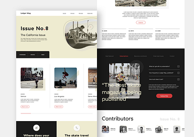 Magazine Landing Page app design ecommerce landing page product design ui ux web web design website