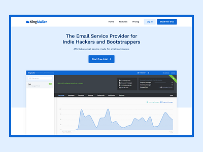 KingMailer Landing Page landing saas startup web webdesign