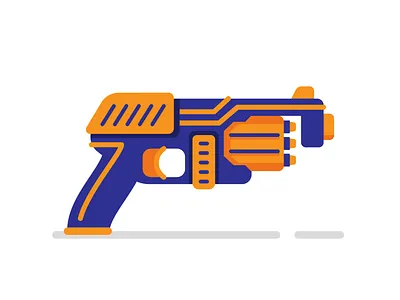 Nerf Gun flat illustration
