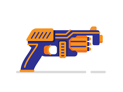 Nerf Gun flat illustration