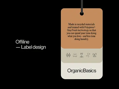 Label - OrganicBasics 80s brand branding branding design ethical fashion icon design identity label label design logo typography underwear