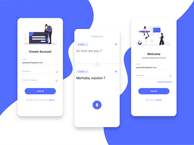 Translator App app design mobile react native translate translator ui uidesign