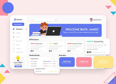E-Learning Dashboard @design @e learning @ui @uxui @webdesign @prototyping