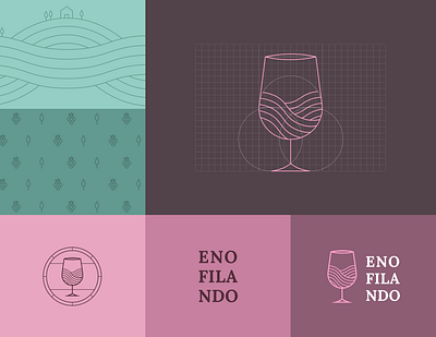 Logo/Branding Design — Enofilando brand brand design brand identity branding design design de marca grid identidade visual logo logo de vinho logo design logo designer logos logotipo marca visual identity wine wine logo