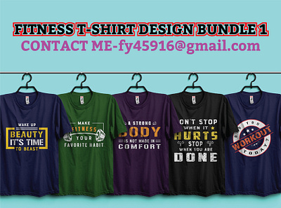 Fitness/Bodybuilding/Crossfit T-shirt Design Bundle. apparel custom t shirt design design illustration style typography t shirt ui ux vector vintage t shirt