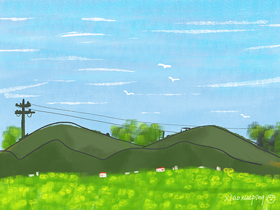 Sky天空03 art color design illustration rural