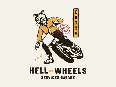 Catty badge design badges branding illustration old t shirt design vector vintage vintage badge vintage design