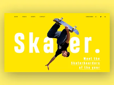 Skater. animation app branding design ui web web design