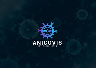 Anicovis Logo Design branding corona corona virus logo coronavirus creative design flat graphic logo logo animation logo design virus logo