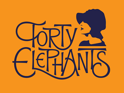 Forty Elephants adobe branding customlettering design illustration illustrator lettering logo typography vector