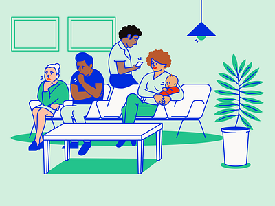 Waiting Room Illustration branding design drawing figma hospital illustration medicine vector