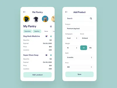 Pet Pantry concept design mobie mobile application pet pet care product ui vietnam
