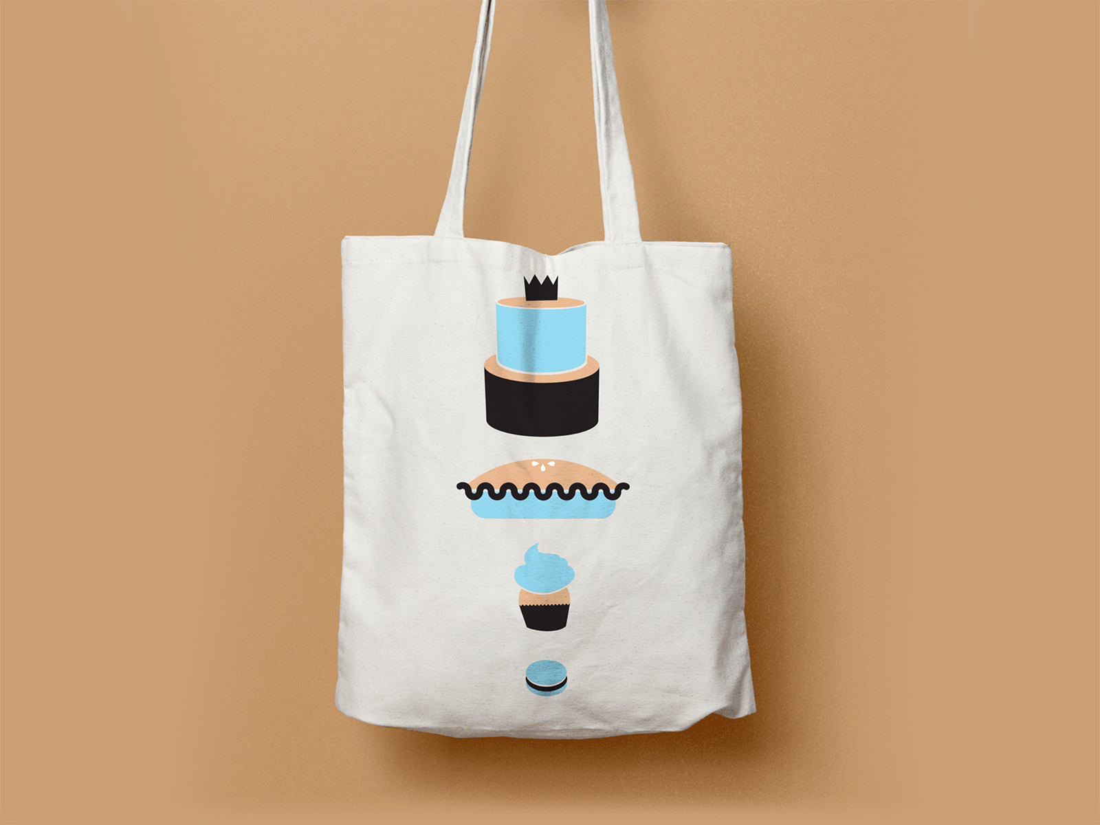 sugar coma branding cake cupcake design illustration macaron philadelphia pie tote yum