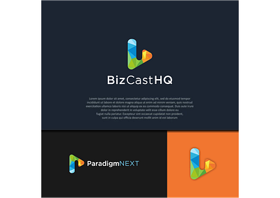 Biz cast HQ brand identity branding design icon illustration logo logo design vector