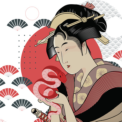 Violent Impulses girl illustration japanese art snake