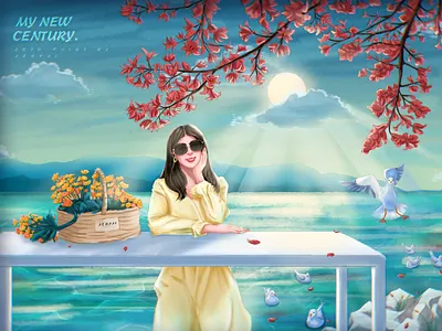 我的新世纪-云与海 illustration