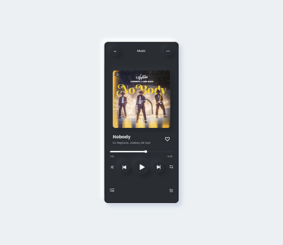 Music Player UI - Neumorphism app design ui