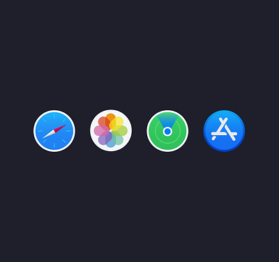 MacOS App Icons app design flat icon illustration vector