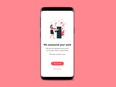 Recovery screen app error page mobile uidesign ux ux design uxdesign uxui uxwriting