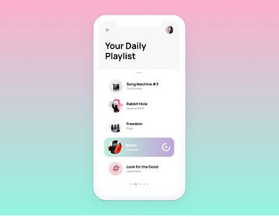 Music App app design ios music music app playlist ui ux