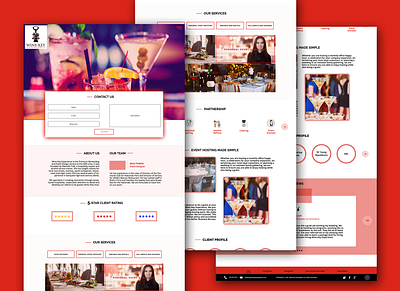 Webpsd-Wine Key experience branding landingpage layoutdesign psd mockup psd template webdesign webpage design webpsd website design