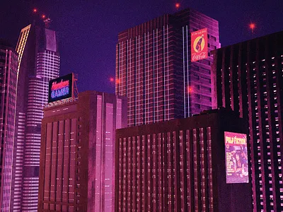 City Night 3d c4d city illustraion night