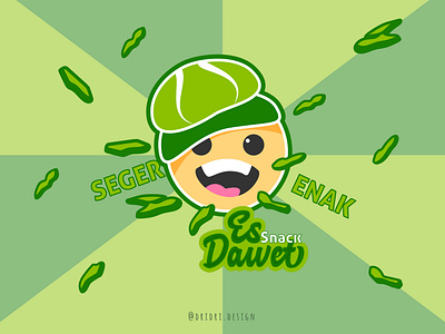 Es Dawet logo packaging design branding character design character logo es cendol es dawet icon illustration logo packaging design vector