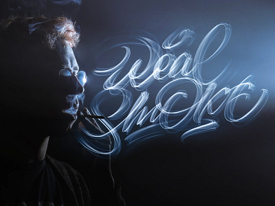 REAL SMOKE alphasign calligraphy design ipadpro procreate procreate app type typogaphy