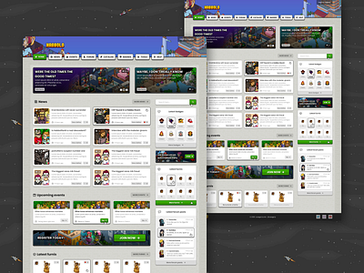 Habbo Fansite Habbold blog design fansite gaming habbo layout news portal ui ux web web design website