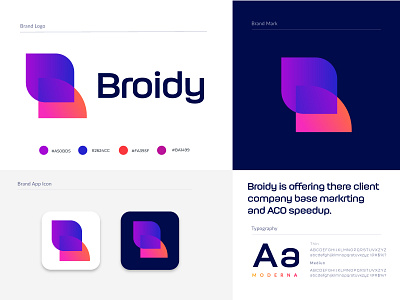 Broidy logo branding app icon b letter b logo b monogram brand identity branding business business company gradient logo a day logo designer logotypo mb mark multiply new logo overlay r symble smart logo vector