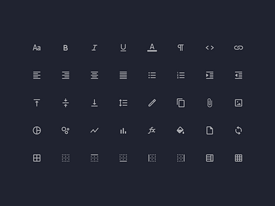 Text Editor Icons app branding design edit editing editor figma figmadesign icon icon design icon set iconography icons interface logo ui ui design uidesign user inteface vector