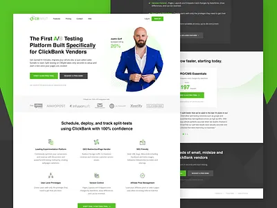 CB Split branding business concept design lander landing landing design landing page landing page design photoshop saas sales sales page software software design tech web web design website