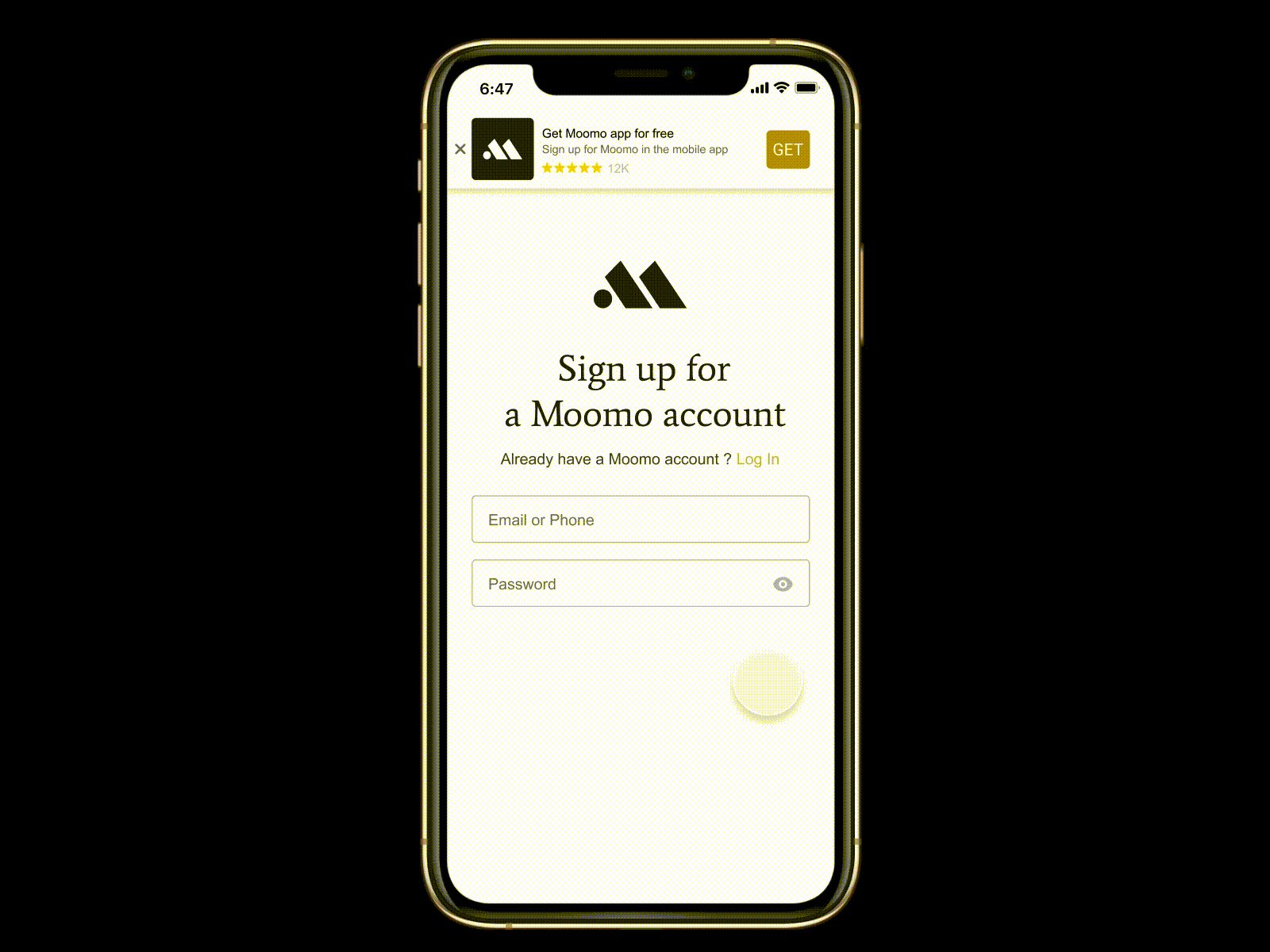 Signup Flow with Figma smart animations challenge daily dailyui figma