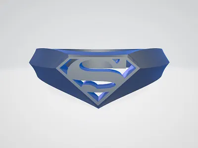 Superman Signet Ring jewel jewelery jewellery jewelry jewelry design jewelry designer jewels matrix rhino3d rhinoceros superman