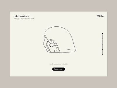 "Astro." customs product landing page concept design ecommerce illustration simple typography ui vector web webdesign website