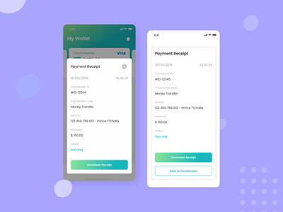 Payment Receipt | Kaya : Wallet Apps app apps concept design designspace iconspace interface kaya wallet apps money payment payment receipt project receipt saving sebo simple template builder ui ux wallet