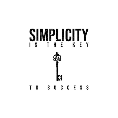 Simplicity is the key to Success Poster branding branding concept branding design branding poster design designs flat illustration illustrator minimal poster poster design typography typography design typography poster vector