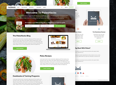 Paleo Hacks food fresh home homepage homepage design keto keto diet ketogenic lander landing page landing page design landing pages landingpage paleo paleo hacks paleohacks photoshop web webdesign website