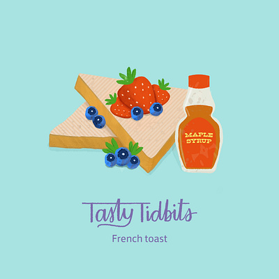 Illustration of french toast blueberries design food frenchtoast fruit graphic graphicdesign illustration illustrator maplesyrup photoshop photoshop art photoshop brush sketches sketching strawberries syrup tasty toast vector