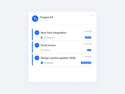 UI // Project Task List card concept daily ui dailyui flat list list ui list view minimal project management prototype tab task management task manager ui ui design uiux user interface ux workflow