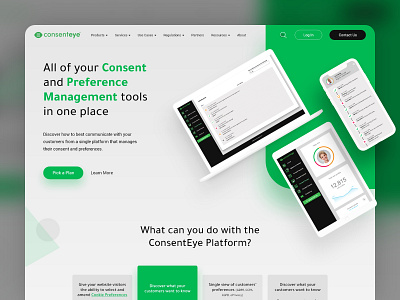 Consent Management - Homepage Design adobe xd b2b graphic design landing page minimal photoshop product page saas saas landing page ui ux web web design website