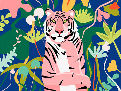 Who’s gonna care about me? animal art artwork illustrator jungle tiger tiger illustration