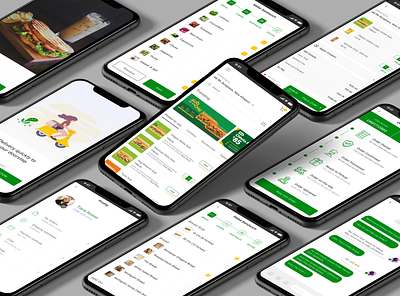 Subway App Design app branding clean ui design flat food food app minimal mobile ordering subway tracking app ui ui minimal design ux ux design