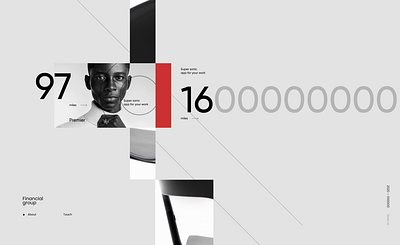 Front-m branding clean graphicdesgin minimal poster web