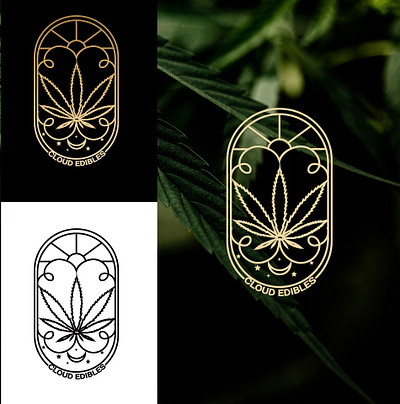 cloud logo cbd product logo handdrawntype logo logo design marijuana logo