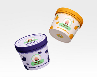 VEGO - Frozen Yogurt - product packaging design branding design mockup packaging design product design yogurt