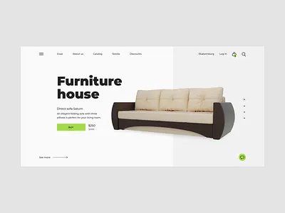 Online furniture store design figma landingpage photoshop ui ux web